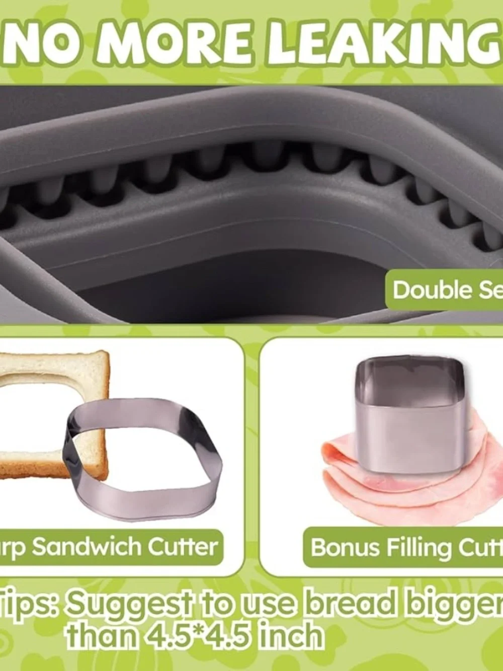 NOT FOR SALE Uncrustables Sandwich Maker Cutter Sealer Grey Square NIB PB&J